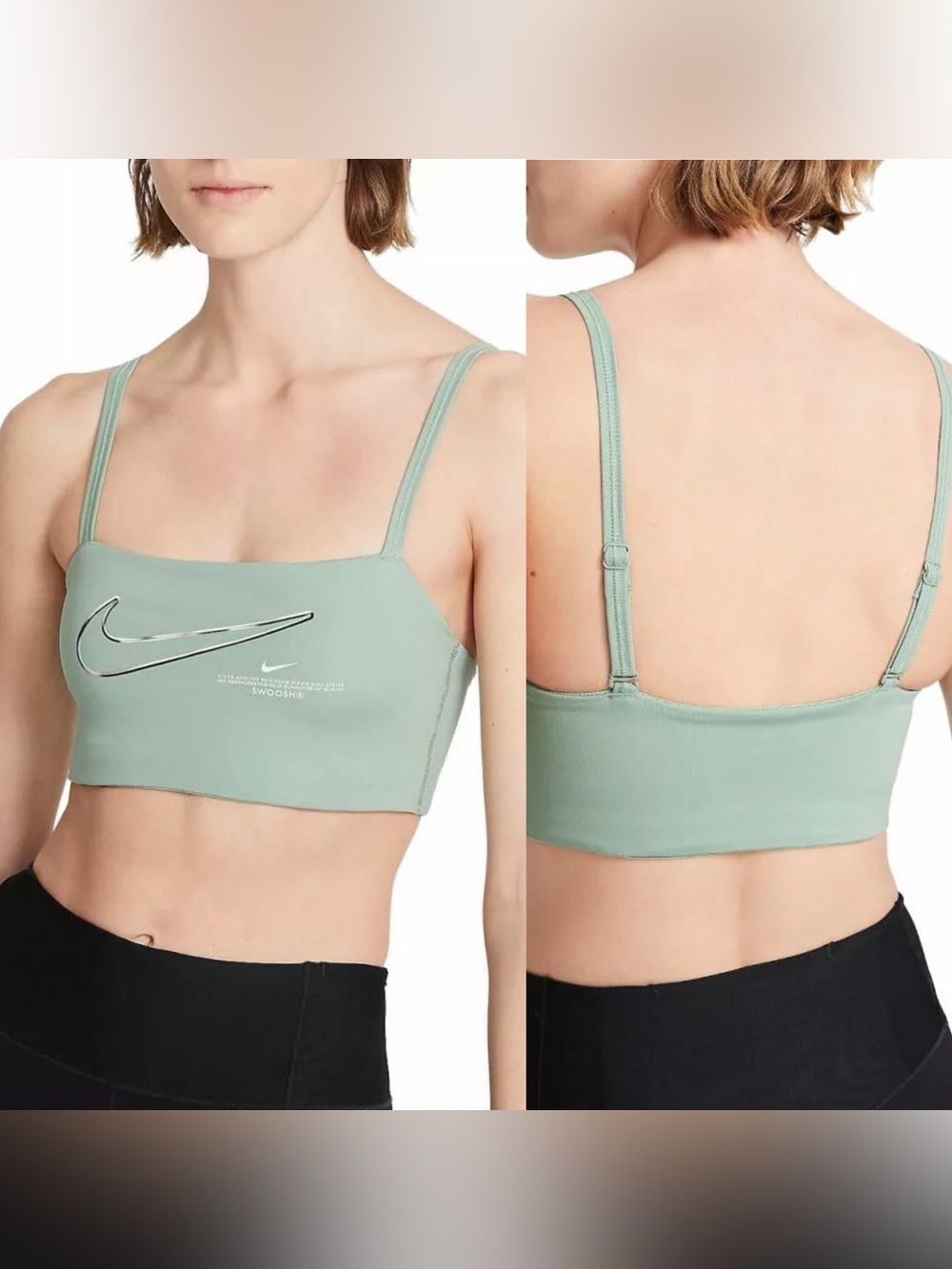 Nike INDY convertible SWSHGX BRA sage green plus size padding removed XL NWT
